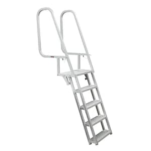Deluxe Flip-Up Dock Ladder with Welded Step Assembly - 5-Step