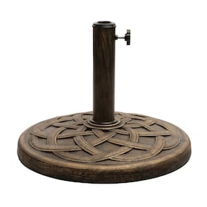 US Weight 26 lbs. Patio Umbrella Base Designed to be Used with a Patio Table (in Bronze)