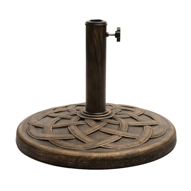 26 Pound Umbrella Base Designed to be Used With a Patio Table (Bronze)