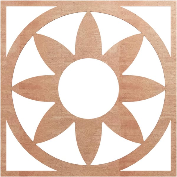 Ekena Millwork 0.25 in. x 32 in. x 32 in. Wood (Cherry) Medallion Moulding