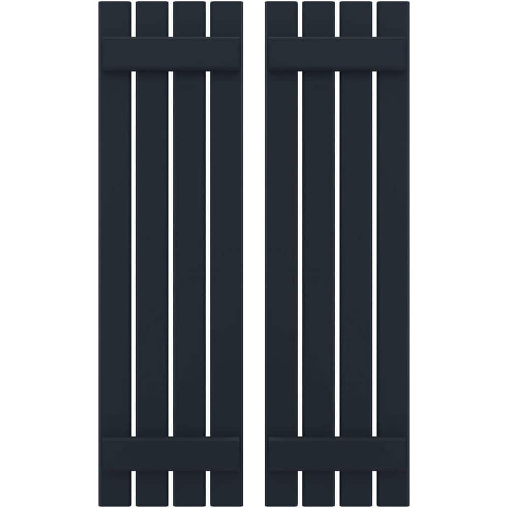 15-1/2 in. W x 68 in. H Americraft 4 Board Exterior Real Wood Spaced Board and Batten Shutters Starless Night Blue price history on PriceWatchPro