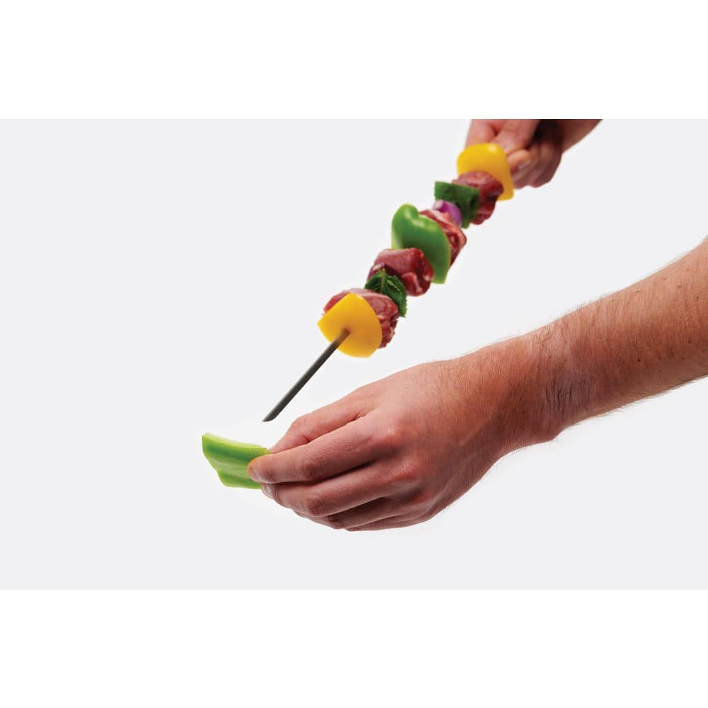 GrillPro 15-in Stainless Slim V Skewers 4 Pcs