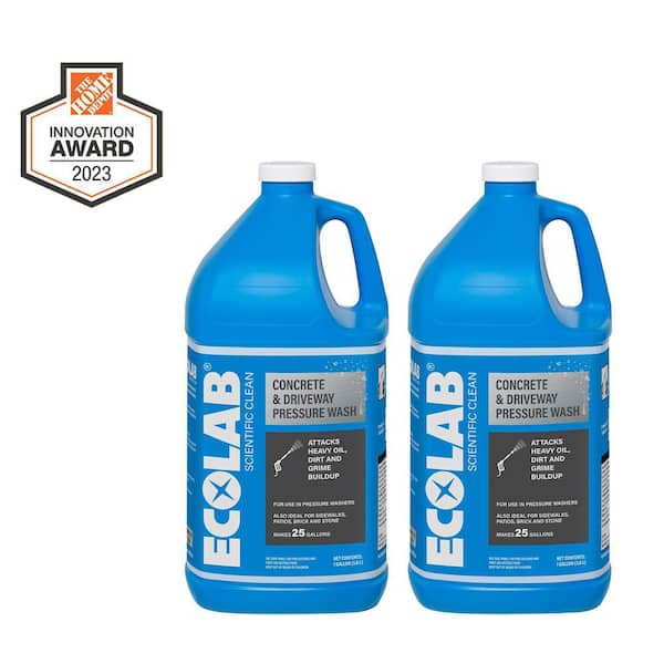 ECOLAB 1 Gal. Outdoor Concrete and Driveway Pressure Wash Construction Grade Concentrate Cleaner (2-Pack)