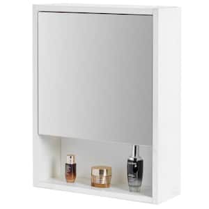 17.5 in. x 23.5 in. Surface Mount Medicine Cabinet Bathroom Storage, Mirrored Vanity Medicine Chest with 3 Shelves