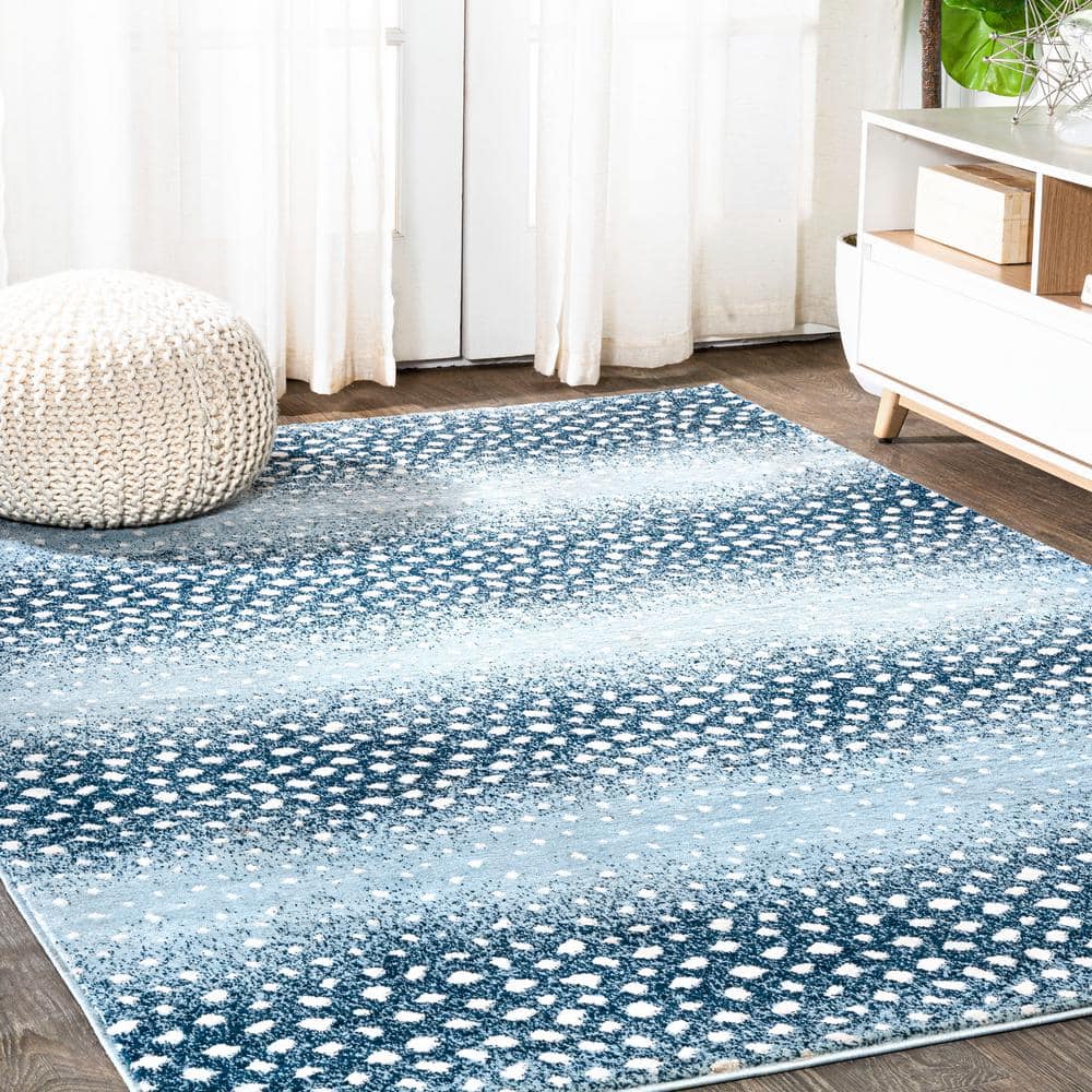 Linon Indoor Outdoor Washable Beck Polyester Accent 3'x5' Rug in Ivory and  Blue, 1 - Ralphs