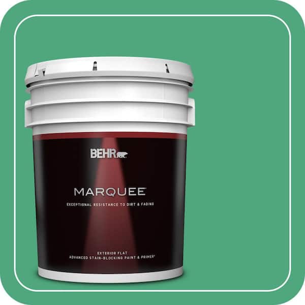 BEHR MARQUEE 5 gal. #P420-5 Shamrock Green Flat Exterior Paint & Primer