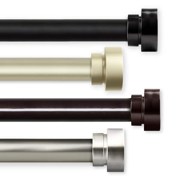 Rod Desyne Bonnet 120 in. - 170 in. Single Curtain Rod in Mahogany