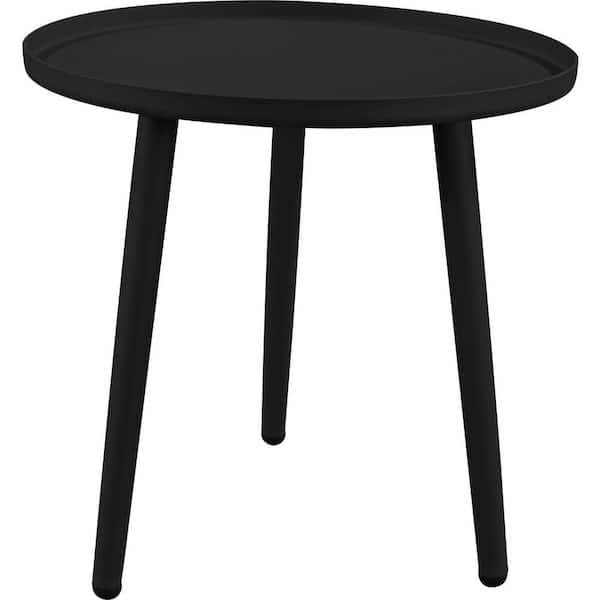 Unbranded Black Round Aluminum Outdoor Coffee Table