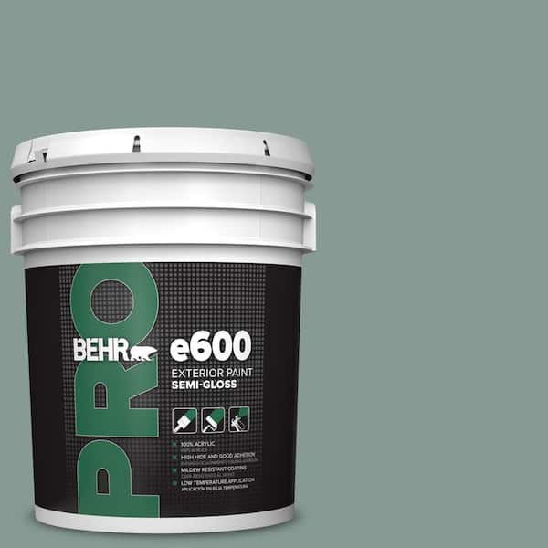BEHR PRO 5 gal. #N430-4 Rainy Afternoon Semi-Gloss Exterior Paint
