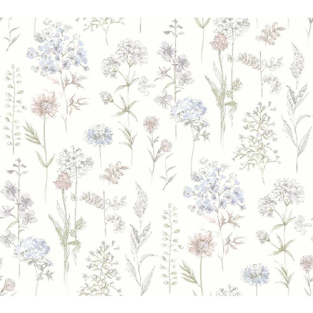 Bergamot Lavender Multicolor Pre-pasted Washable Wallpaper