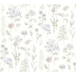 Bergamot Lavender Multi-Colored Pre-Pasted Non-Woven Wallpaper