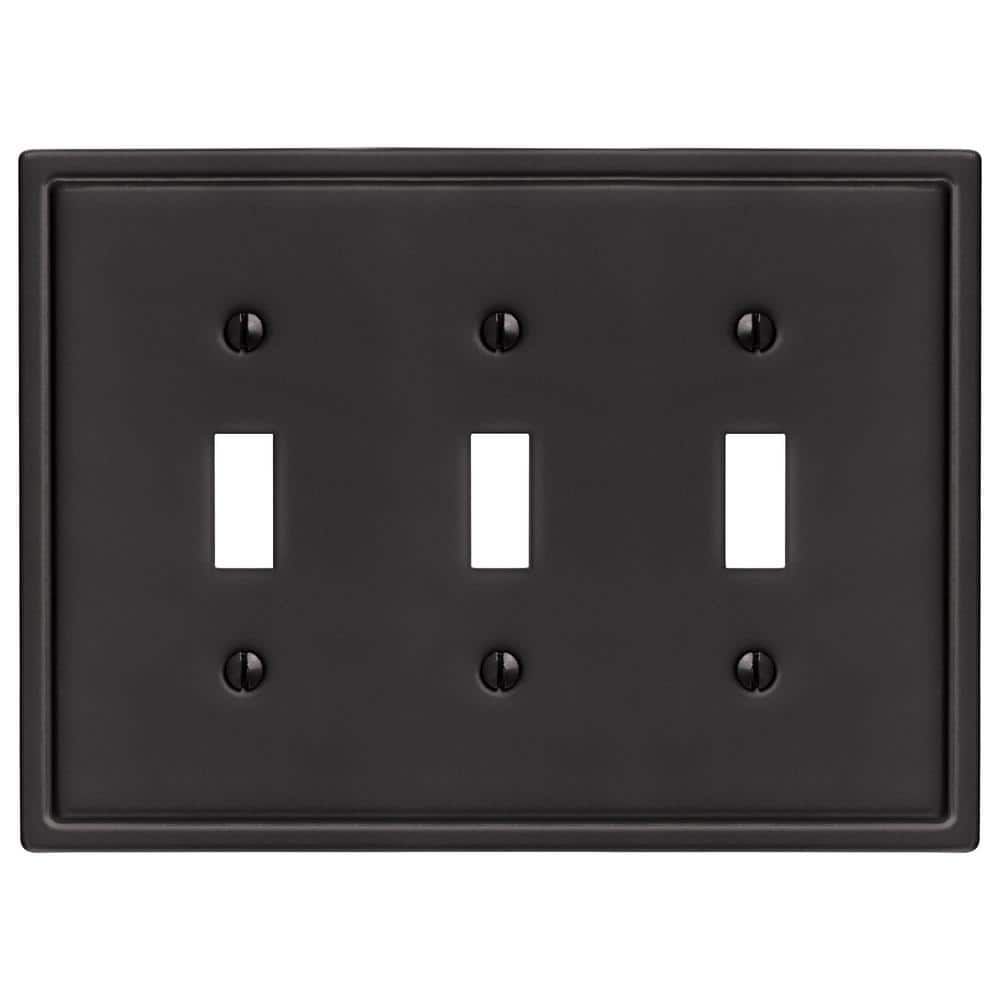 Moderne Wallplate 3-Toggle Steel Matte Black (1-Pack) price history on PriceWatchPro