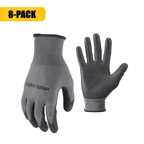 Large Polyurethane Grip General Purpose Gloves (8-Pack)