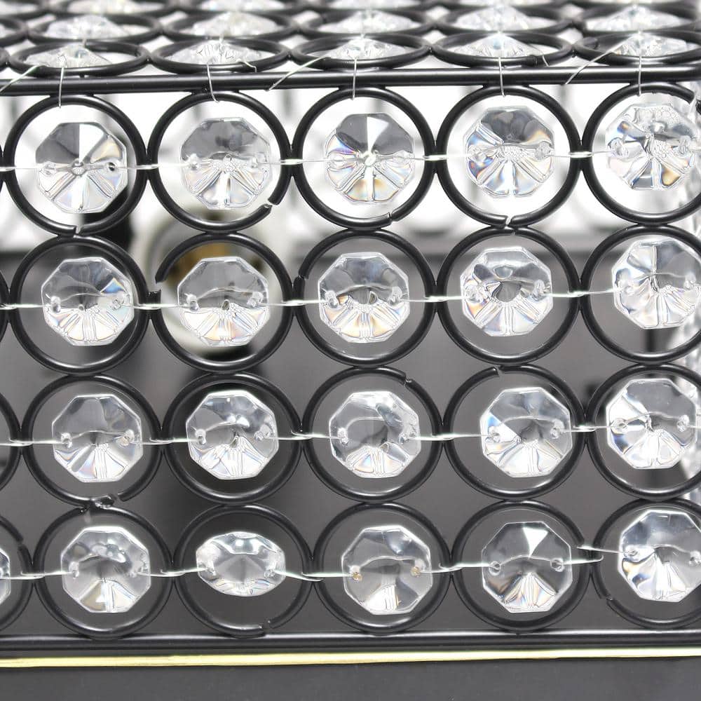 Elipse 12" Crystal and Bronze Elegant Flushmount Light
