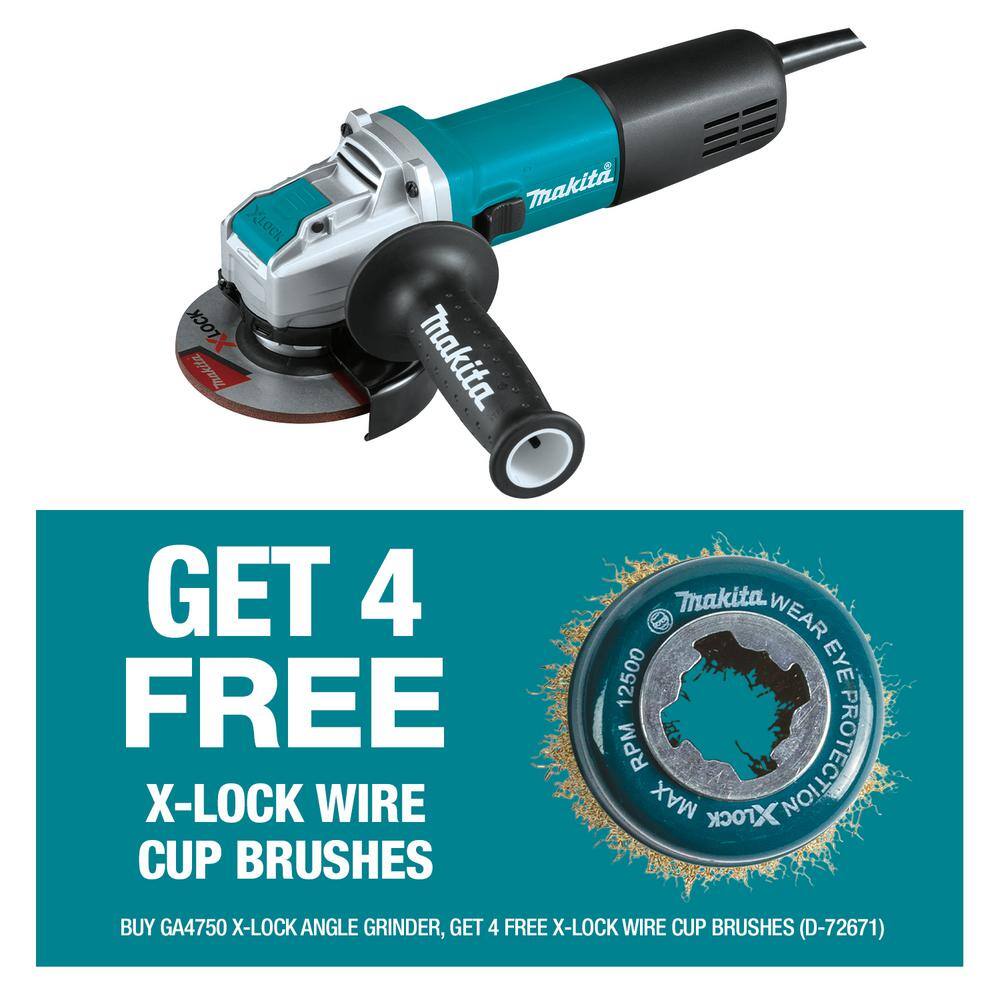 Makita 7.5 Amp Corded 41/2 in. XLOCK Angle Grinder with