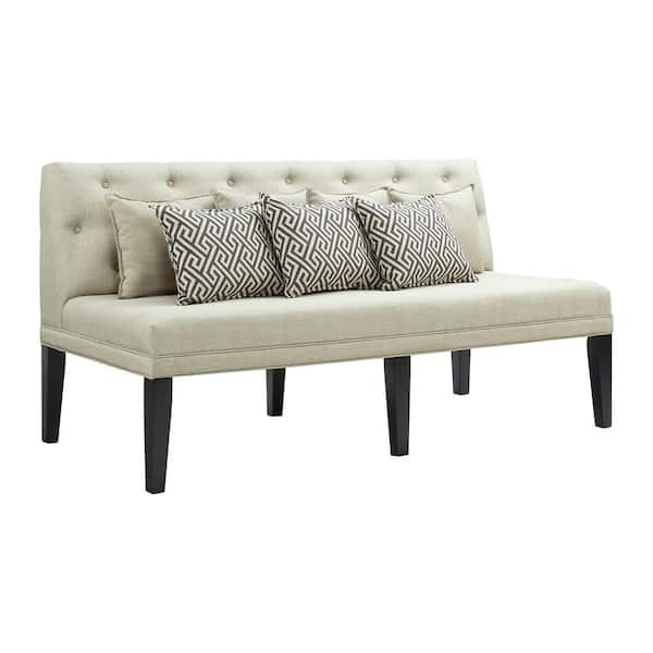 Picket House Furnishings Mara 66 in. Armless 3-Seater Sofa in Taupe