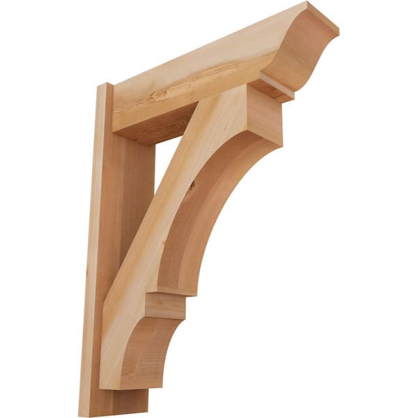 Ekena Millwork 8 in. x 34 in. x 26 in. Western Red Cedar Balboa Traditional Smooth Outlooker