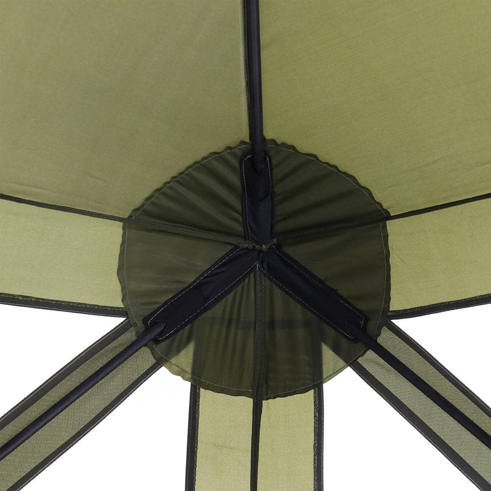 Green Fiberglass Portable Outdoor Camping Canopy Shelter