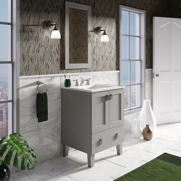 KOHLER Poplin 24 in. W x 22 in. D x 35 in. H Bathroom Vanity Cabinet without Top in Mohair Grey