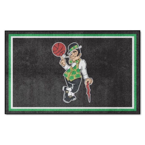 FANMATS Boston Celtics Black 4 ft. x 6 ft. Plush Area Rug