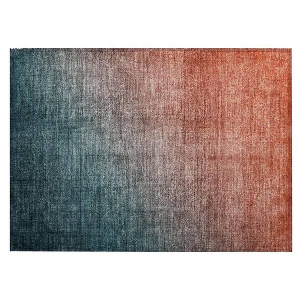 Addison Rugs Chantille ACN569 Teal 1 ft. 8 in. x 2 ft. 6 in. Machine Washable Indoor/Outdoor Geometric Area Rug