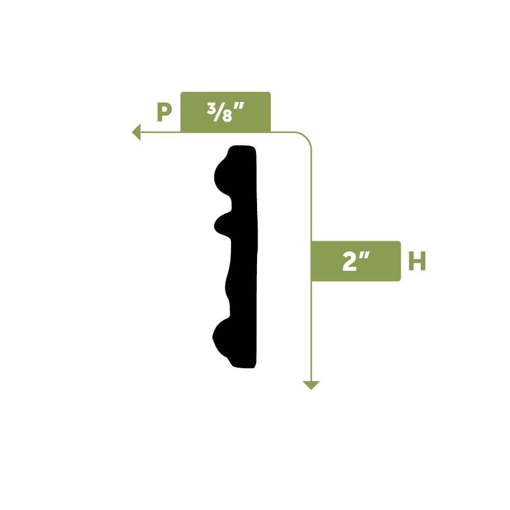 Tristan White Urethane Decorative Chair Rail Moulding