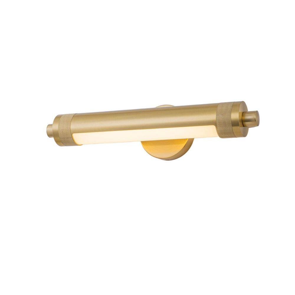 Byers 1-Light 18.5 in. Linear Modern Brushed Brass LED Wall Sconce with Rotatable Lighting Tube Shade, 3000K Warm Light price history on PriceWatchPro