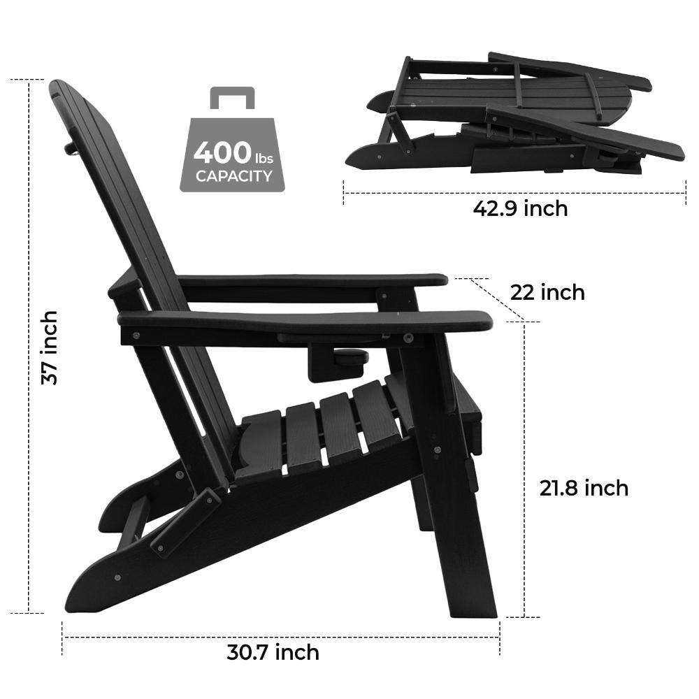 Diagram showing dimensions and 400 lbs capacity of the chair.