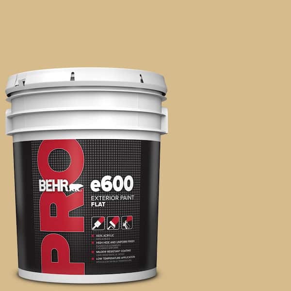 BEHR PRO 5 gal. #350F-5 Camel Flat Exterior Paint