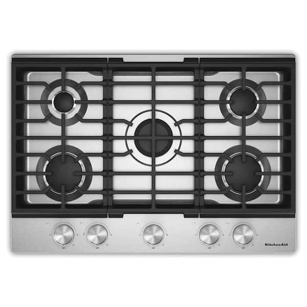 30 in. 5 Burners Gas Cooktop in Stainless Steel with 5 Versatile Burners