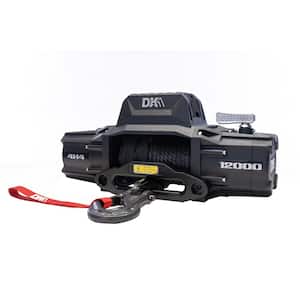 12,000 lb. Capacity 12-Volt Electric Winch with 98 ft. Synthetic Rope