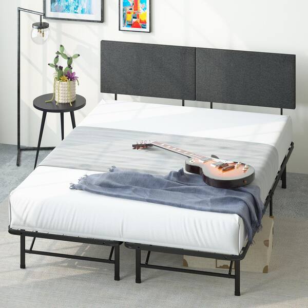 Zinus Smartbase Black Full Metal Bed, Black Full Size Headboard
