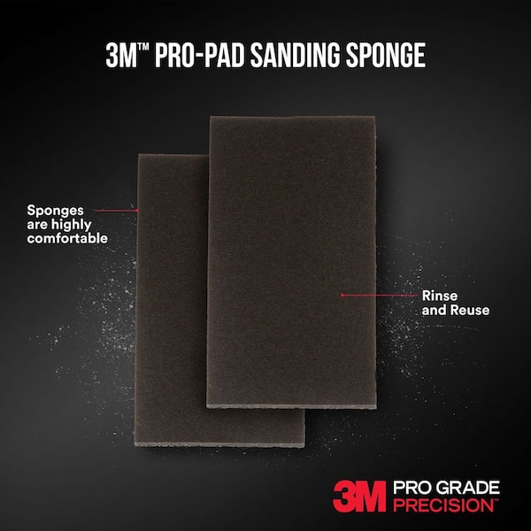 Pro-Pad Sanding Sponge 2.88 in. x 4 in. x .5 in. Coarse, 80 Grit (9-Pack)