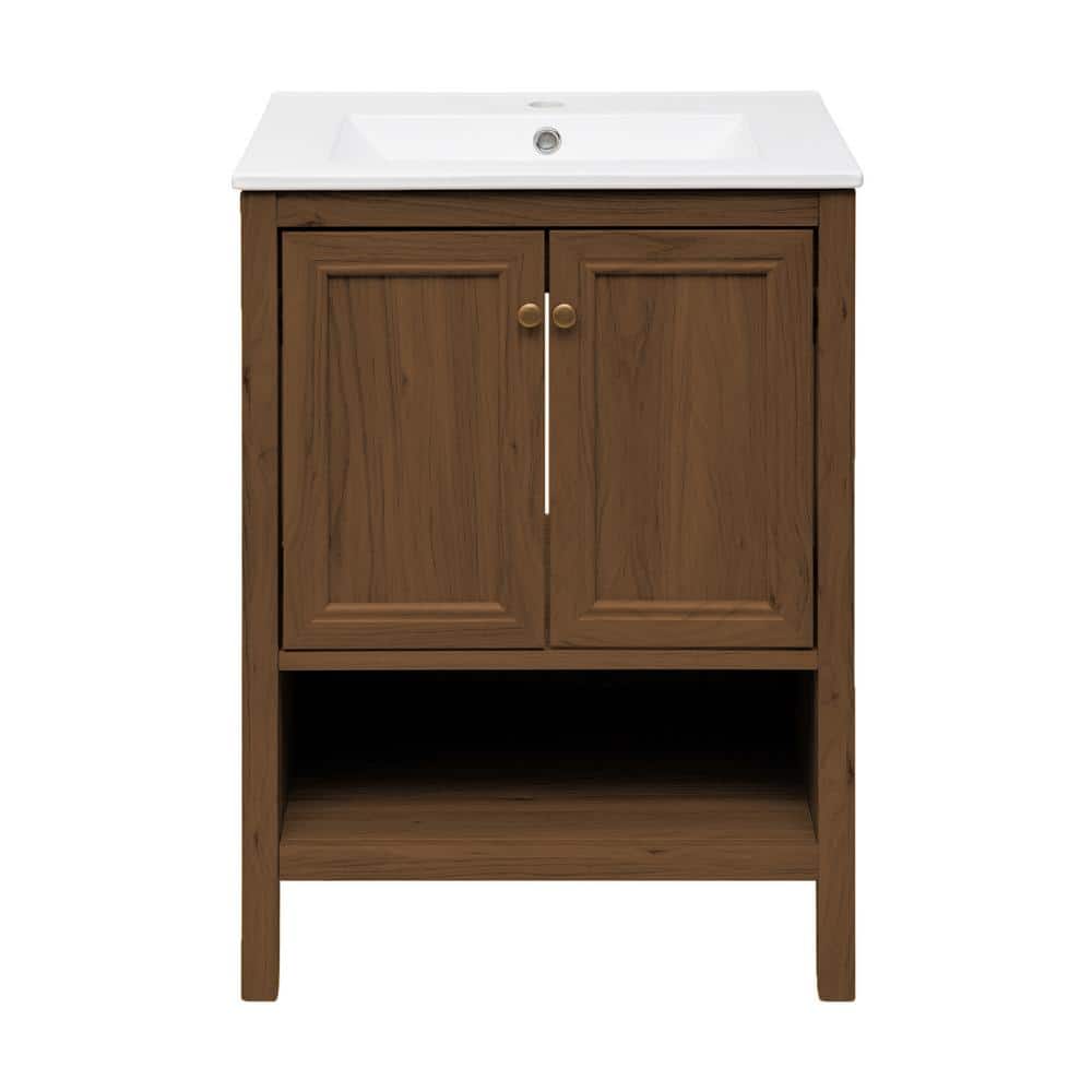 Swiss Madison Chateau 24 in. Freestanding Bathroom Vanity in Brown
