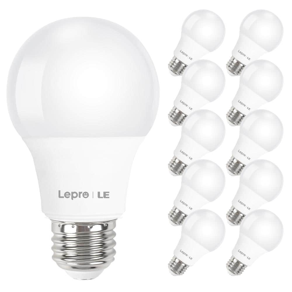 Lepro 60-Watt Equivalent A19 A-Style LED Light Bulbs, 800 Lumen