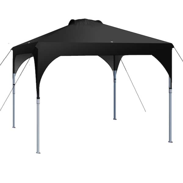Wildaven 10 ft. x 10 ft. Pop Up Canopy, Outdoor Patio Canopy Tent with Wheeled Carry Bag, Weight Bags, 4 Ropes and 8 Stakes
