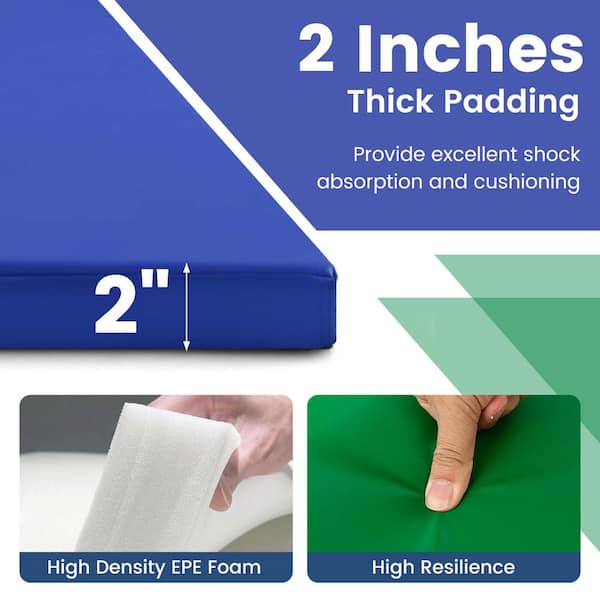 HONEY JOY 10 ft. x 4 ft. x 2 in. 4-Panel Folding Exercise