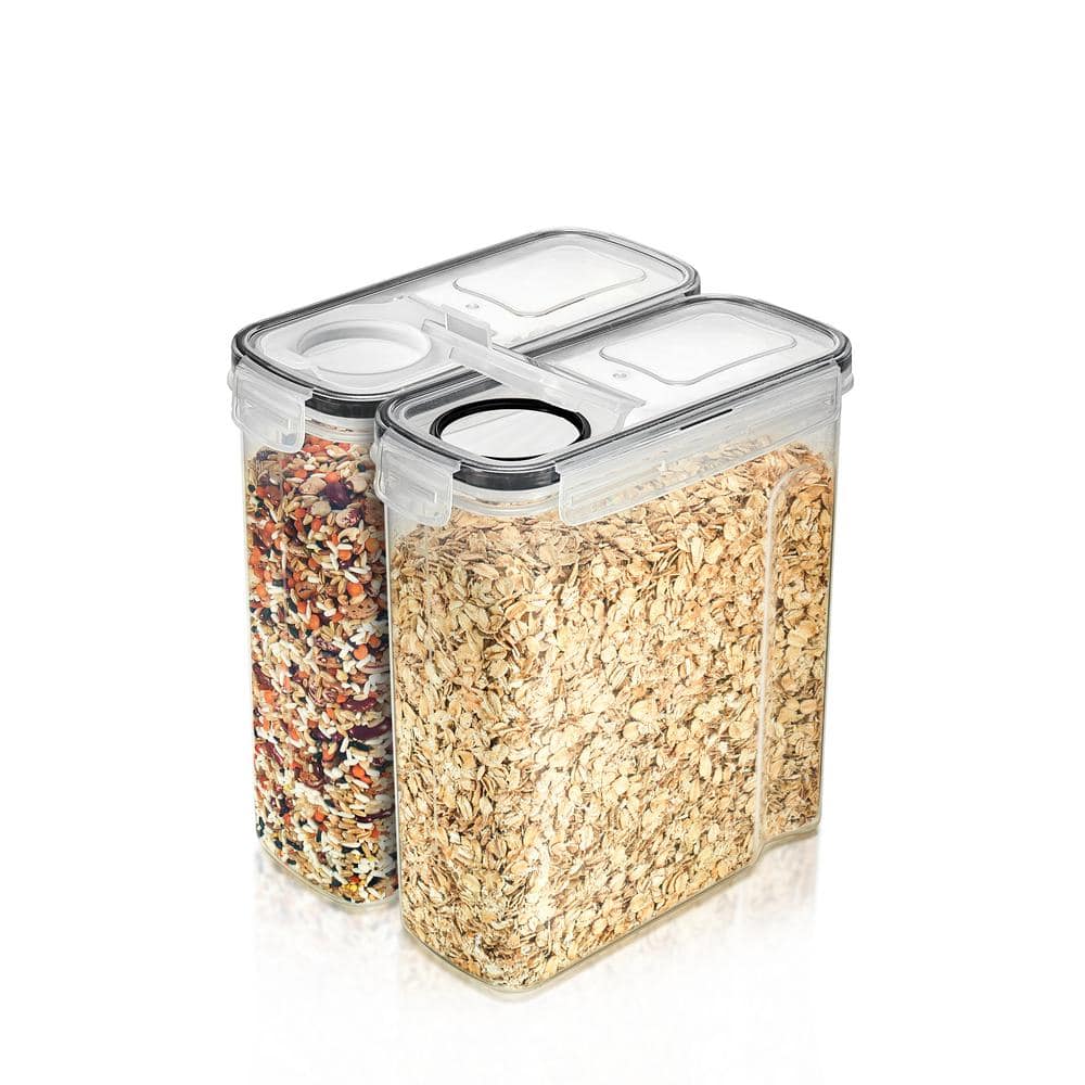 Airtight Food Storage Dispensers for Beans, Pasta, Cereals, and More-2 Pack