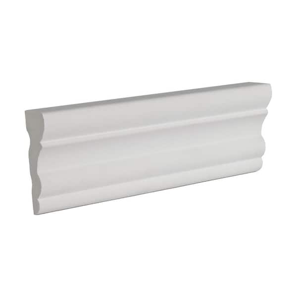 American Pro Decor 2 in. x 5/8 in. x 6 in. Long Plain Polyurethane Panel Moulding Sample