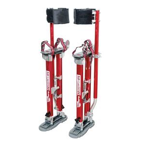 Buildman Grade 24 in. to 40 in. Adjustable Height Red Drywall Stilts
