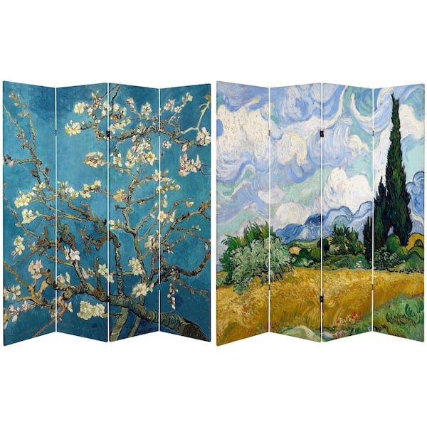 Oriental Furniture 6 ft. Printed 4-Panel Room Divider