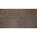 Dimensions 2 ft. x 4 ft. Glue Up Tin Ceiling Tile in Metallic Bronze