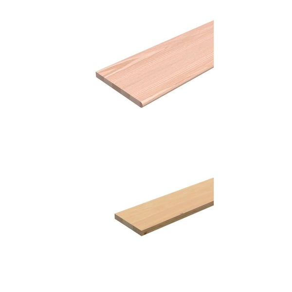 48 in. x 11-1/2 in. Red Oak Stair Tread and 48 in. x 7-1/2 in. Pine Stair Riser Combo