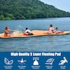 Gymax 12 ft. Floating Water Pad Mat 3-Layer Foam Floating Island for Pool  Lake Blue GYM07721 - The Home Depot