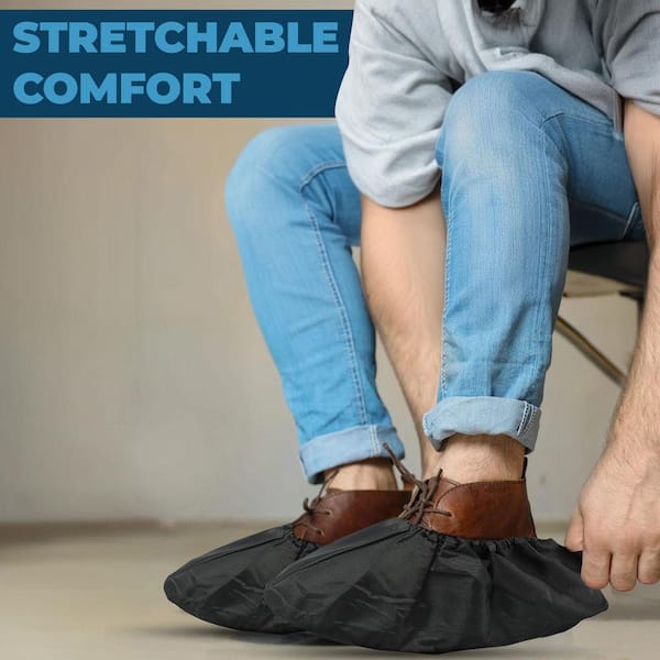 Blue Shoe Guys Professional Grade Reusable Boot Shoe Covers Booties Pack Pairs Non-Slip, Waterproof, Recyclable for in