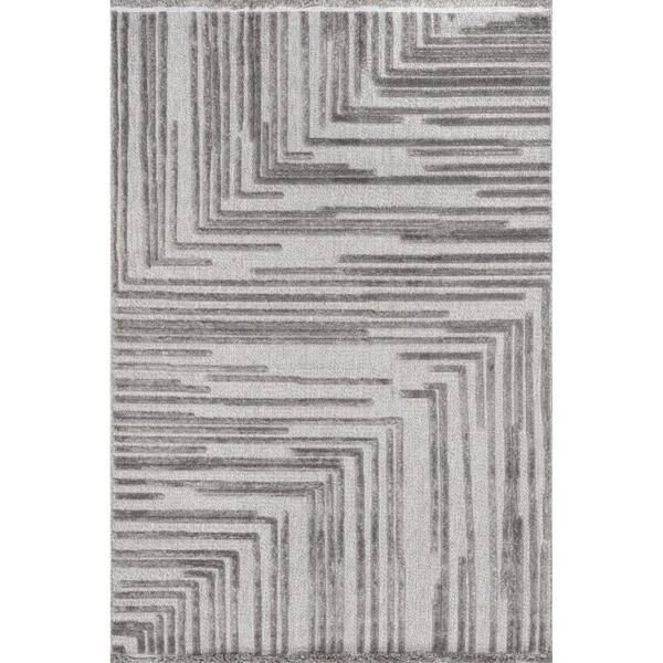 nuLOOM Ziva Gray 8 ft. x 10 ft. Contemporary Abstract Area Rug EPSD04A