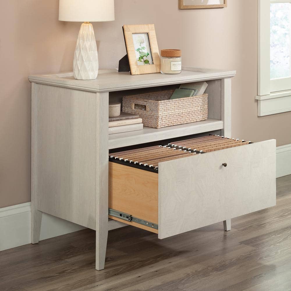 Glacier Oak 2-Drawer Lockable Lateral File Cabinet