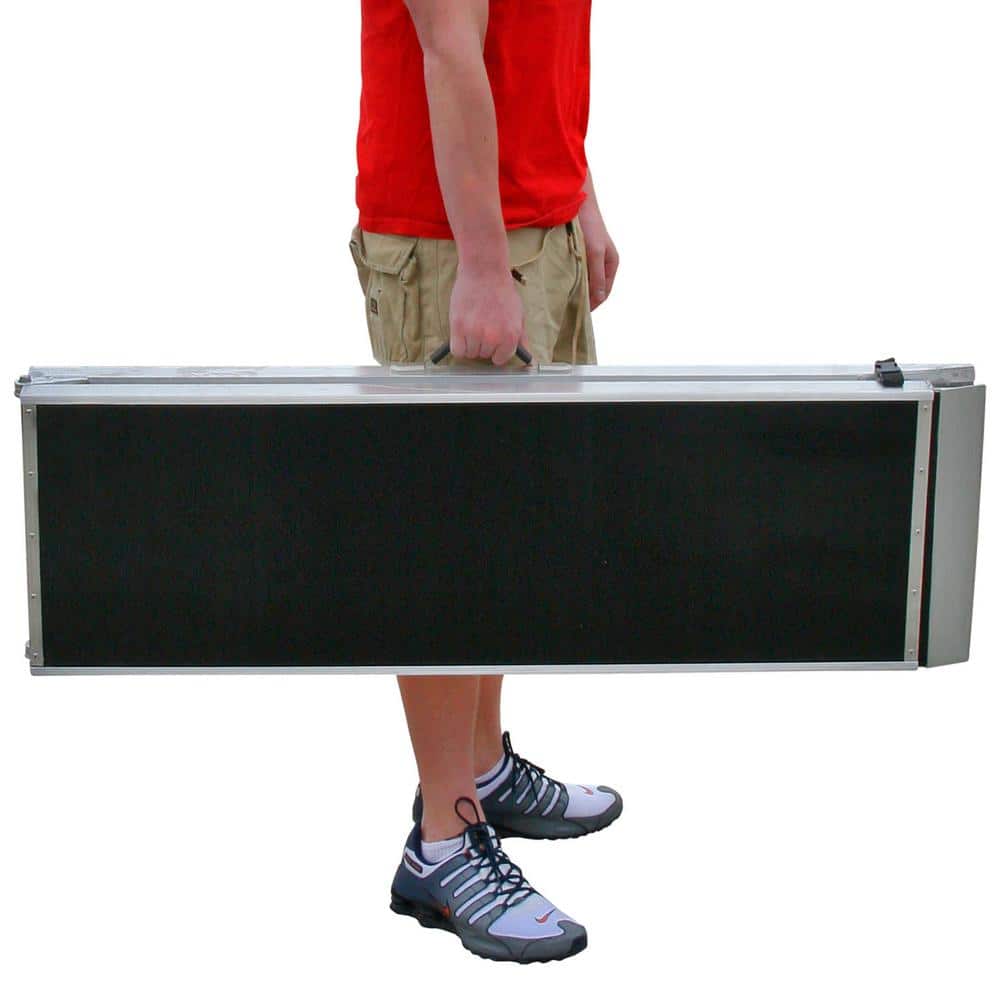 7 ft. Lightweight Folding Aluminum Pet Ramp with Grip Surface