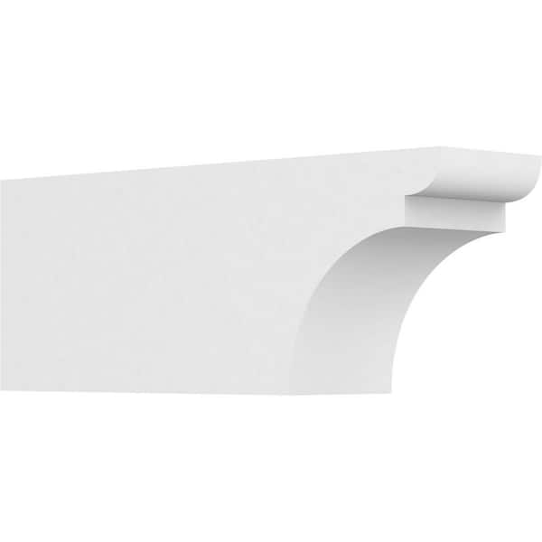 Ekena Millwork 4 in. x 6 in. x 16 in. Yorktown PVC Rafter Tail Brace