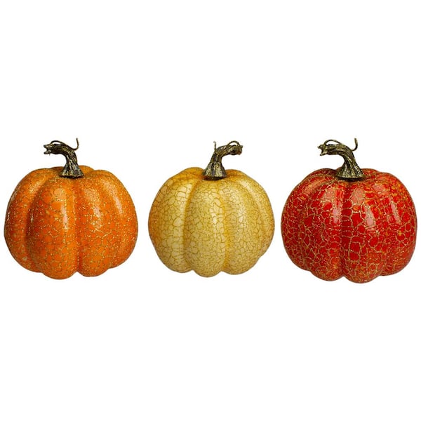 24 pc Halloween Artificial Pumpkin Gourd Bowl Filler Fall Harvest Mini Pumpkins 